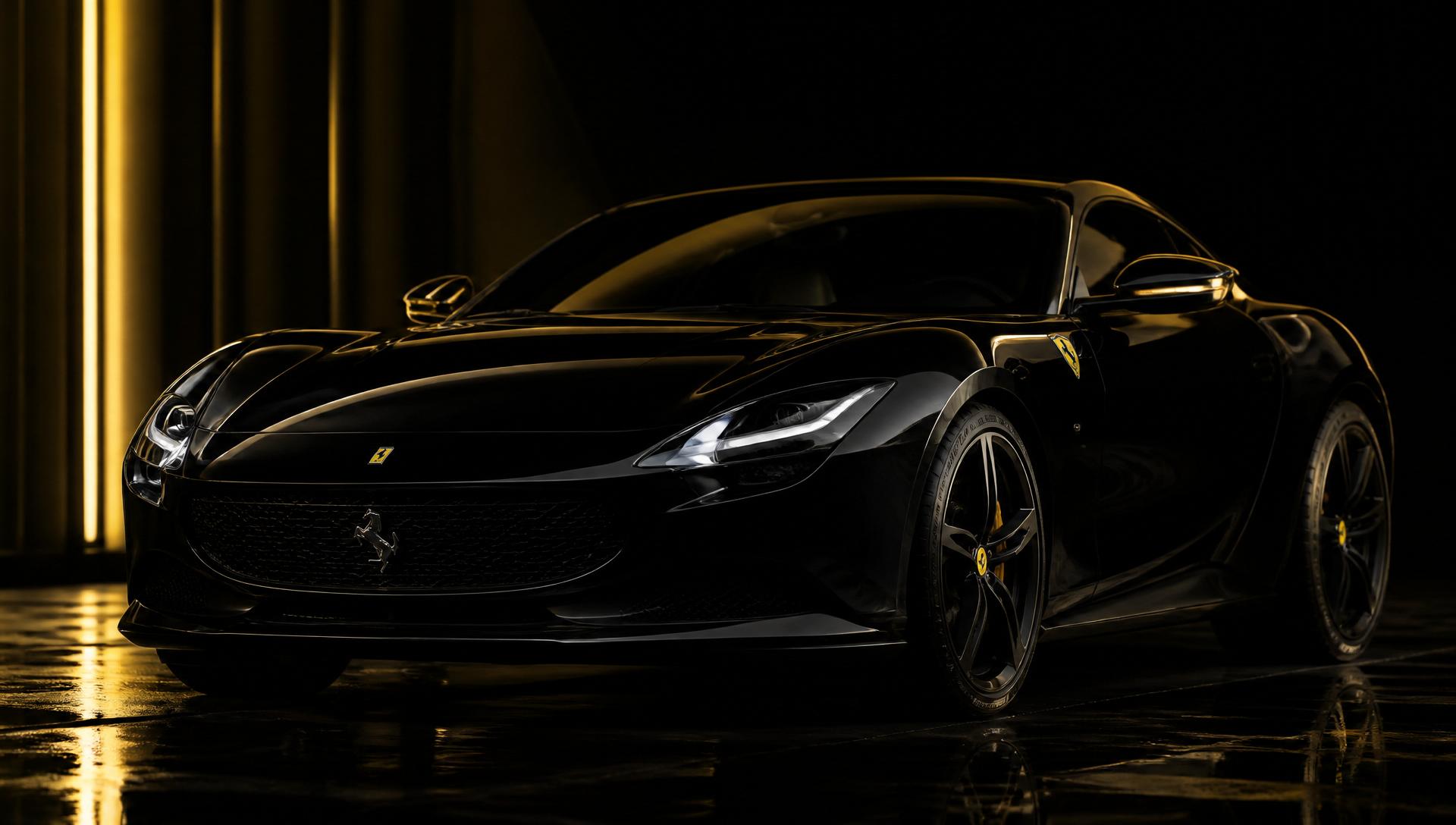 Glossy black sports car detailed by Shine Detailing in Sydney
